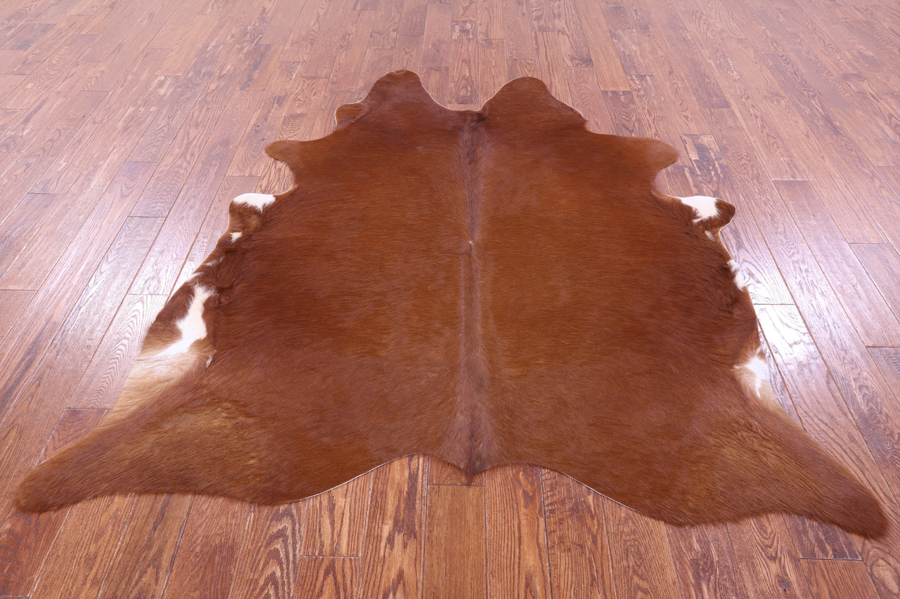 Brown Natural Cowhide Rug - Large 6' 8"H x 6' 2"W