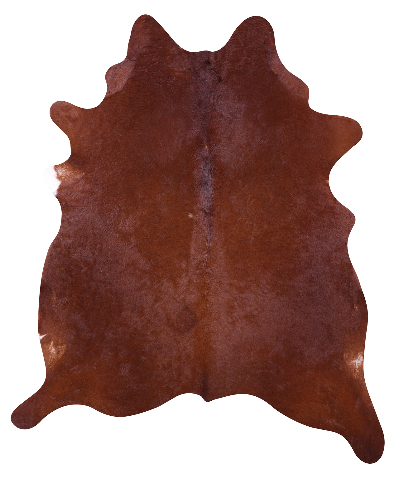 Brown Natural Cowhide Rug - X-Large 7' 2"H x 6' 1"W