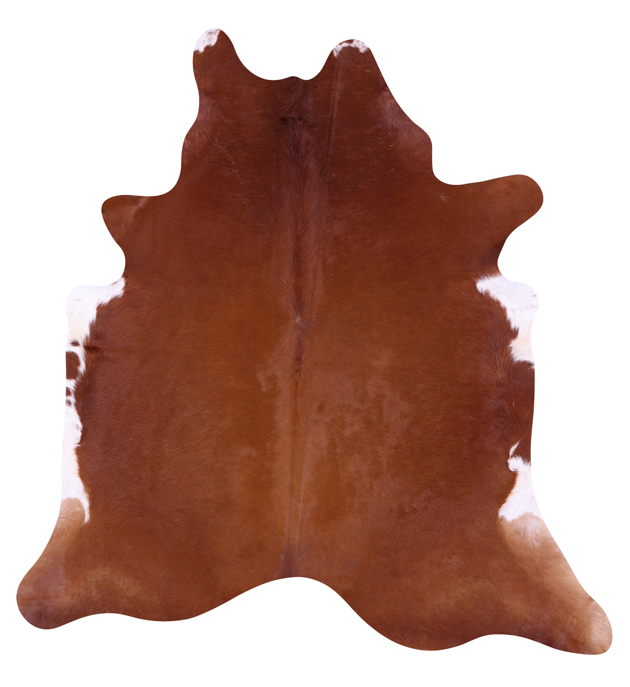 Brown Natural Cowhide Rug - X-Large 7' 0"H x 6' 9"W