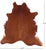 Brown Natural Cowhide Rug - X-Large 7' 0"H x 6' 9"W