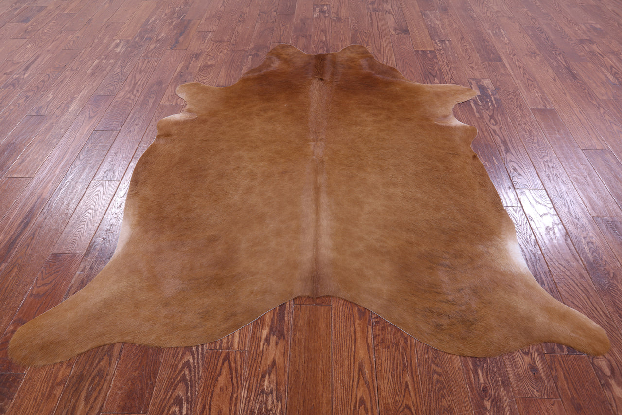 Brown Natural Cowhide Rug - Large 6' 9"H x 6' 0"W
