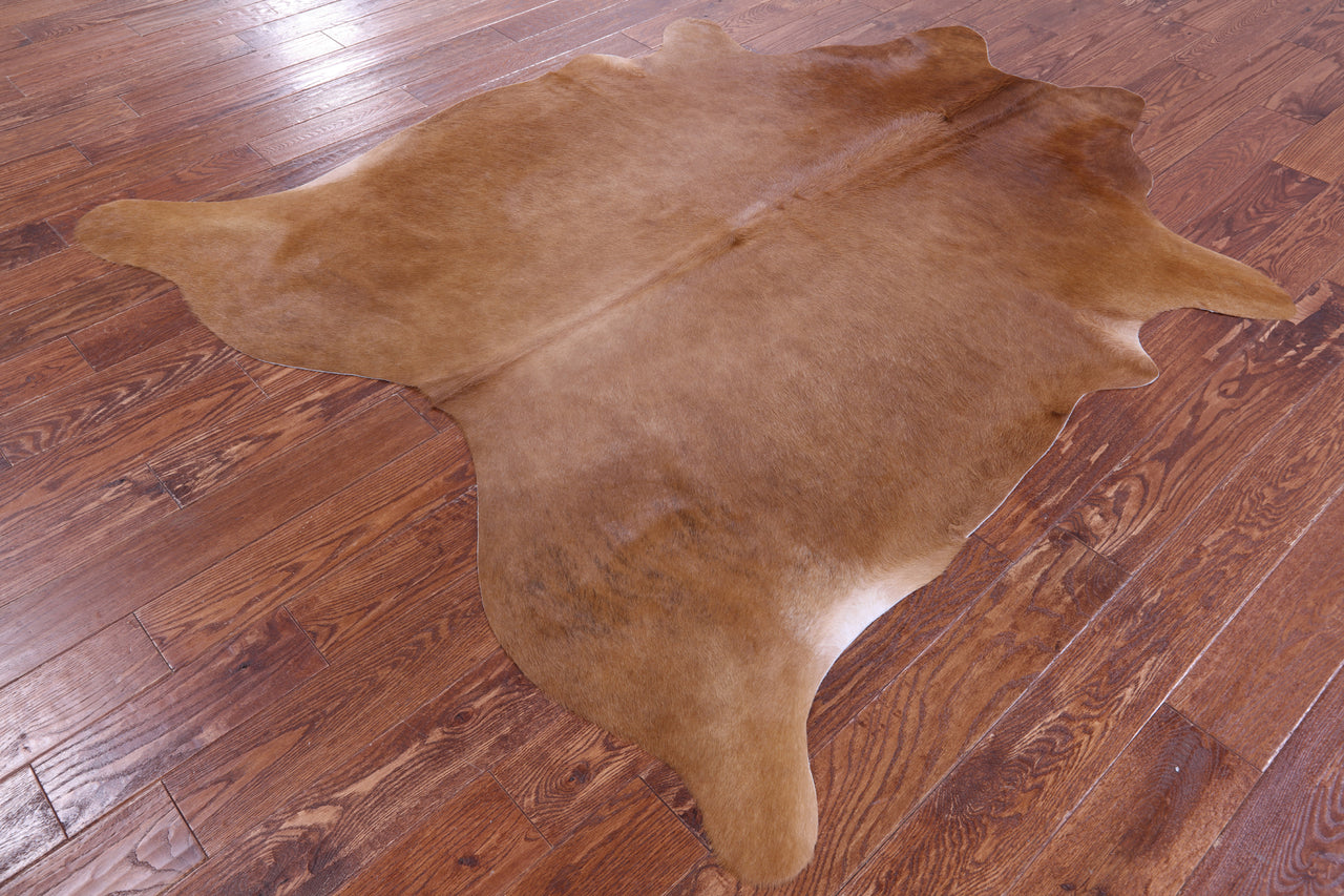 Brown Natural Cowhide Rug - Large 6' 9"H x 6' 0"W