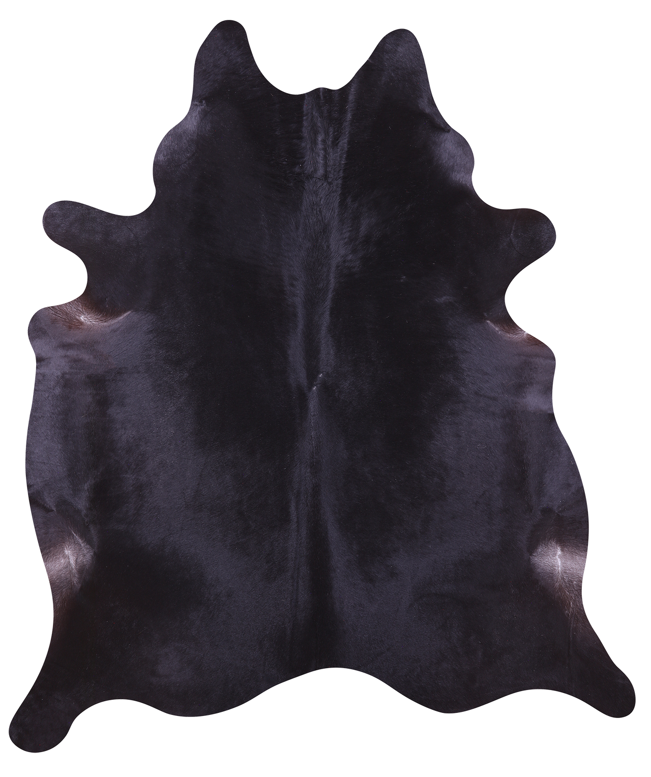 Black Natural Cowhide Rug - X-Large 7' 2"H x 6' 0"W