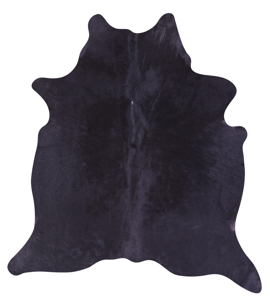 Black Natural Cowhide Rug - X-Large 7' 2"H x 6' 6"W