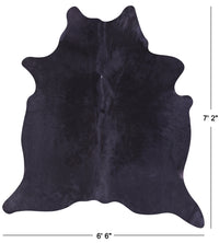 Thumbnail for Black Natural Cowhide Rug - X-Large 7' 2