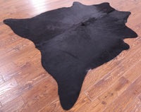 Thumbnail for Black Natural Cowhide Rug - X-Large 7' 2