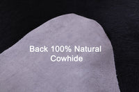 Thumbnail for Black Natural Cowhide Rug - X-Large 7' 2