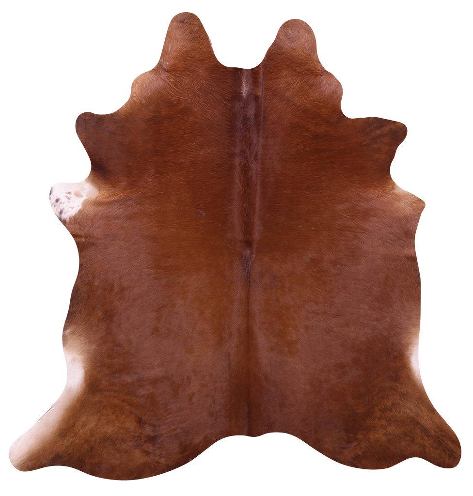Brown Natural Cowhide Rug - Large 6' 8"H x 6' 3"W