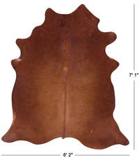 Thumbnail for Brown Natural Cowhide Rug - X-Large 7' 1