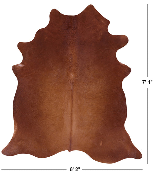 Brown Natural Cowhide Rug - X-Large 7' 1