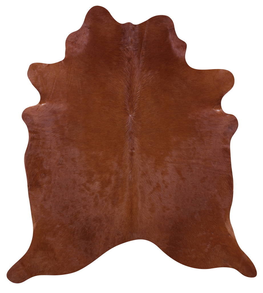 Brown Natural Cowhide Rug - X-Large 7' 0"H x 6' 2"W