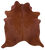 Brown Natural Cowhide Rug - X-Large 7' 0"H x 6' 2"W