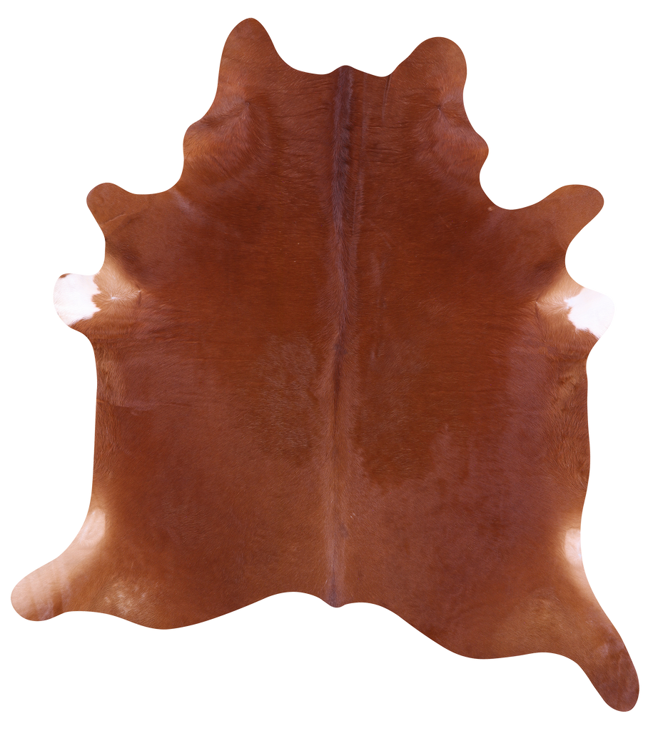 Brown Natural Cowhide Rug - Large 6' 10"H x 6' 8"W