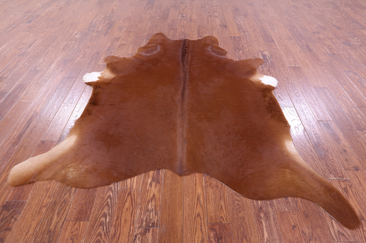 Brown Natural Cowhide Rug - Large 6' 10"H x 6' 8"W