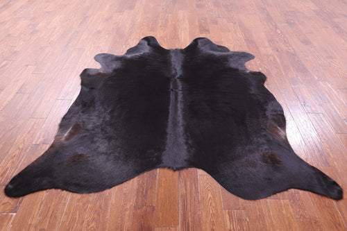 Black Natural Cowhide Rug - Large 6' 7