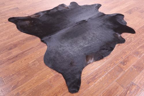 Black Natural Cowhide Rug - Large 6' 7