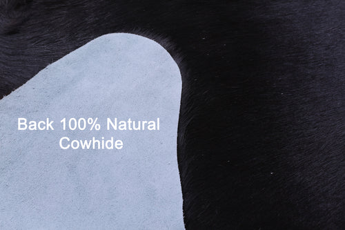 Black Natural Cowhide Rug - Large 6' 7