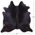 Black Natural Cowhide Rug - Large 6' 7"H x 6' 7"W