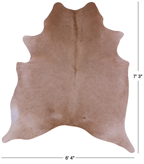 Light Brown Natural Cowhide Rug - X-Large 7' 3