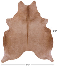 Thumbnail for Light Brown Natural Cowhide Rug - X-Large 7' 6
