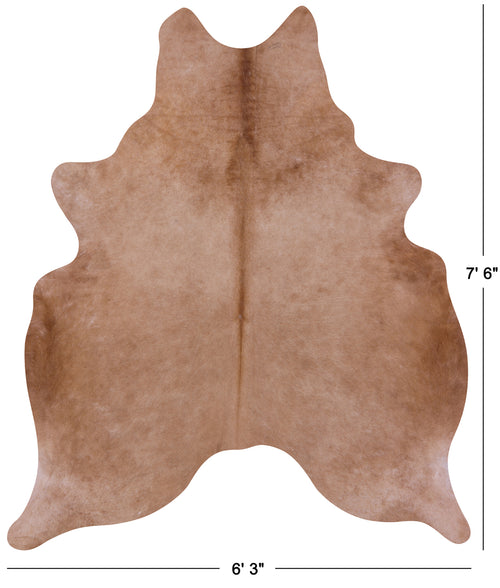 Light Brown Natural Cowhide Rug - X-Large 7' 6