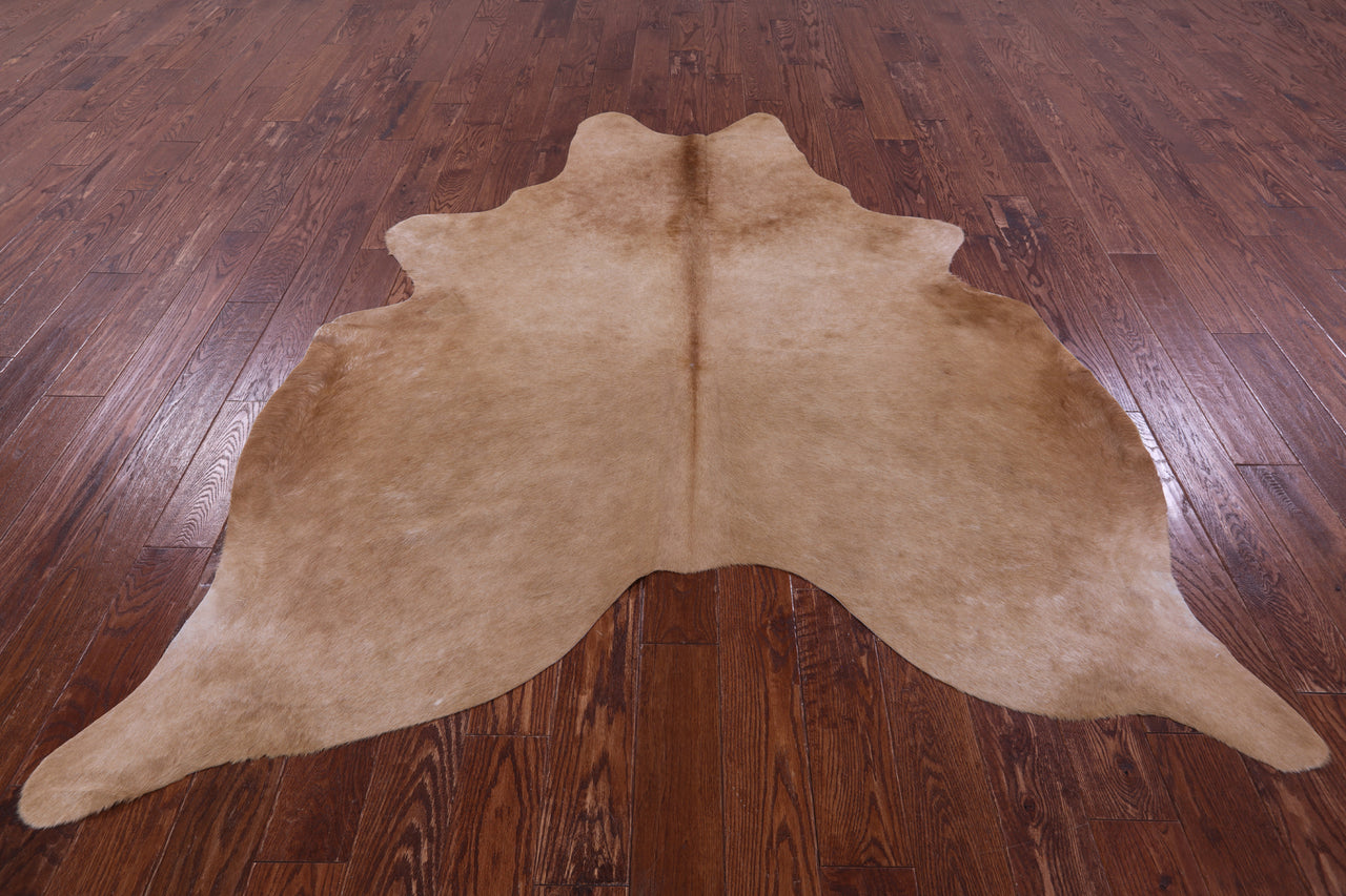 Light Brown Natural Cowhide Rug - X-Large 7' 6"H x 6' 3"W