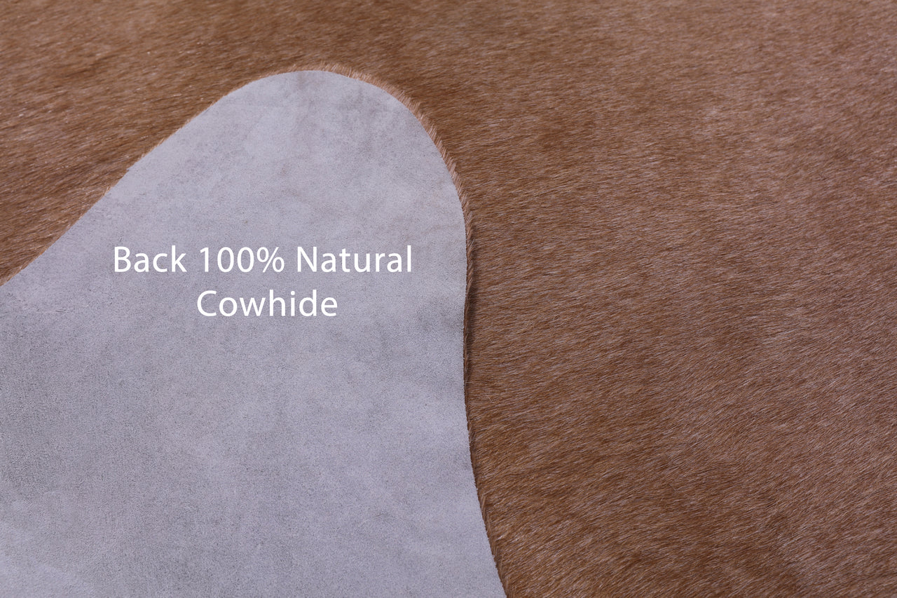 Brown Natural Cowhide Rug - X-Large 7' 4"H x 6' 0"W