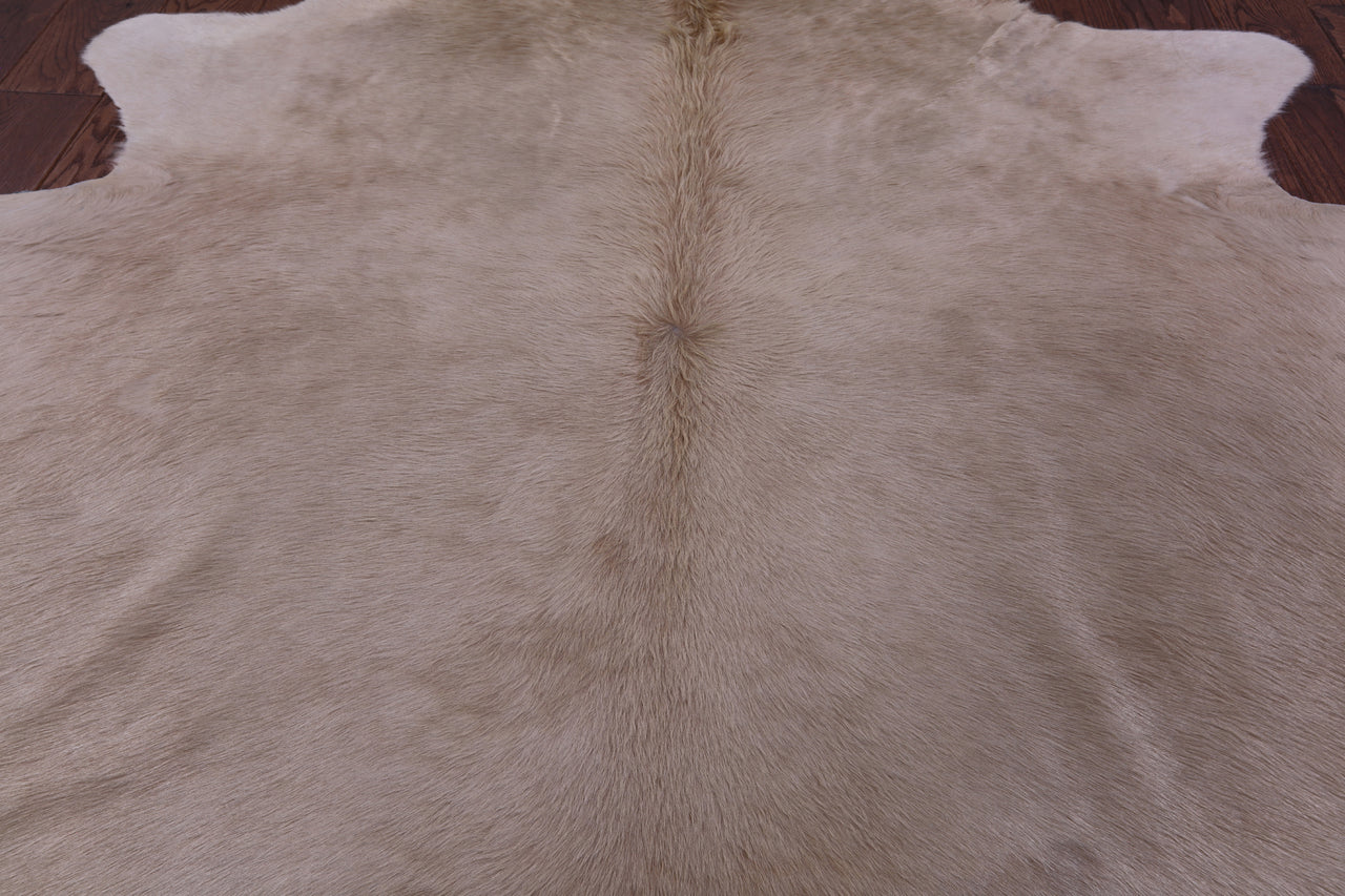 Beige Natural Cowhide Rug - Large 6' 9"H x 6' 4"W