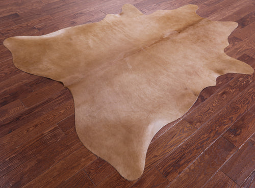 Light Brown Natural Cowhide Rug - X-Large 7' 3