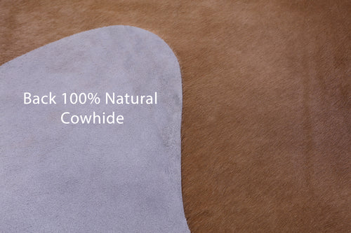 Light Brown Natural Cowhide Rug - X-Large 7' 3