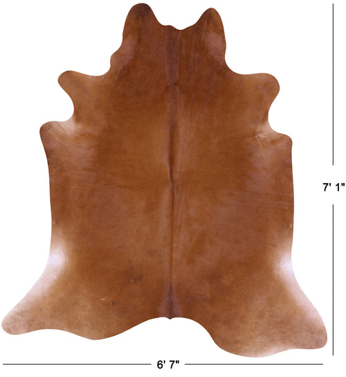 Brown Natural Cowhide Rug - X-Large 7' 1