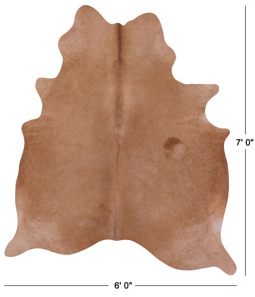 Light Brown Natural Cowhide Rug - X-Large 7' 0