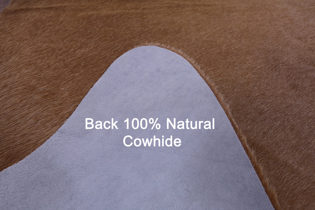 Light Brown Natural Cowhide Rug - X-Large 7' 0"H x 6' 0"W