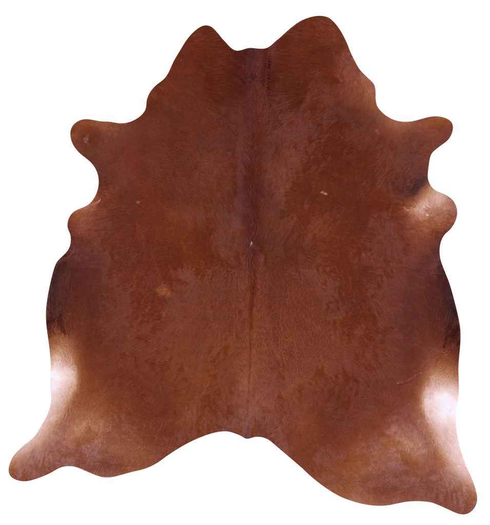 Brown Natural Cowhide Rug - Large 6' 8"H x 6' 4"W