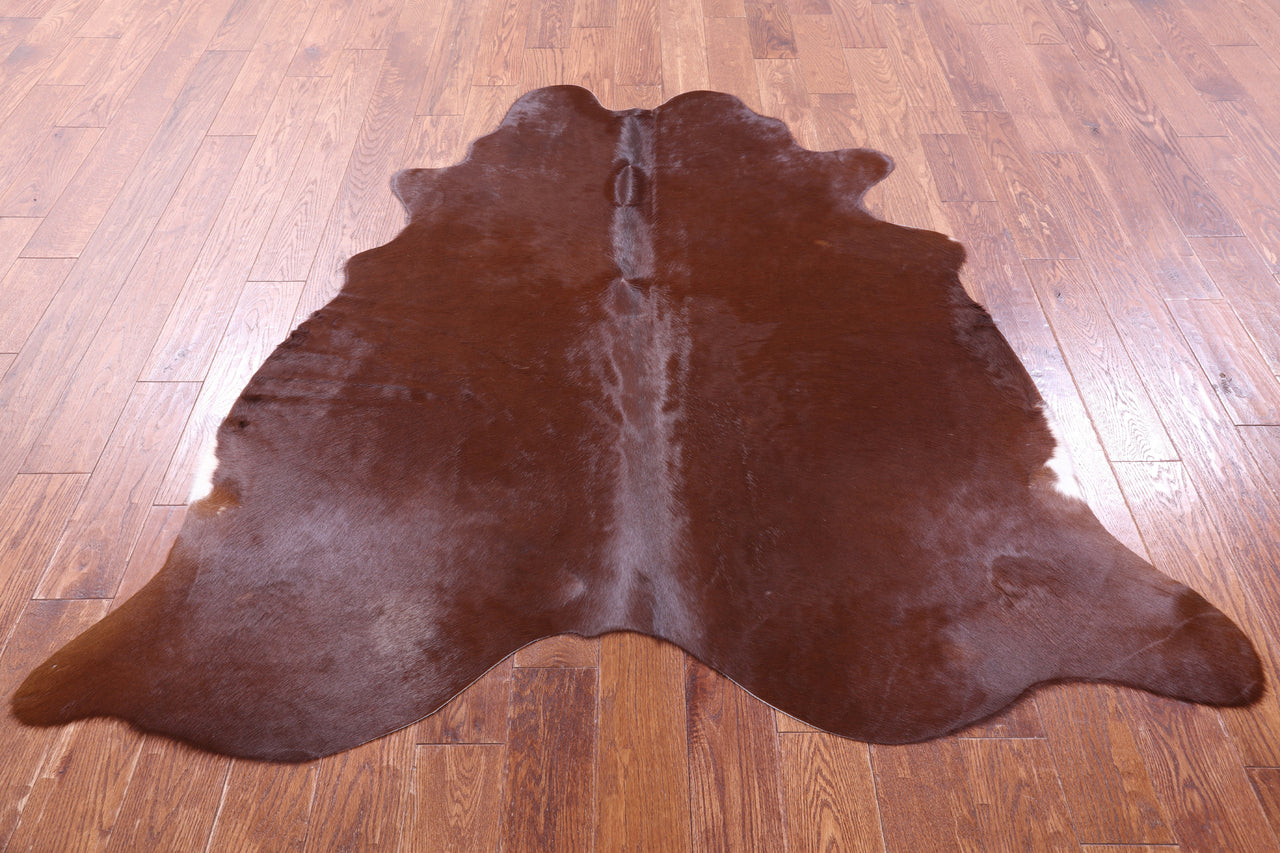 Brown Natural Cowhide Rug - Medium 6' 0"H x 6' 0"W