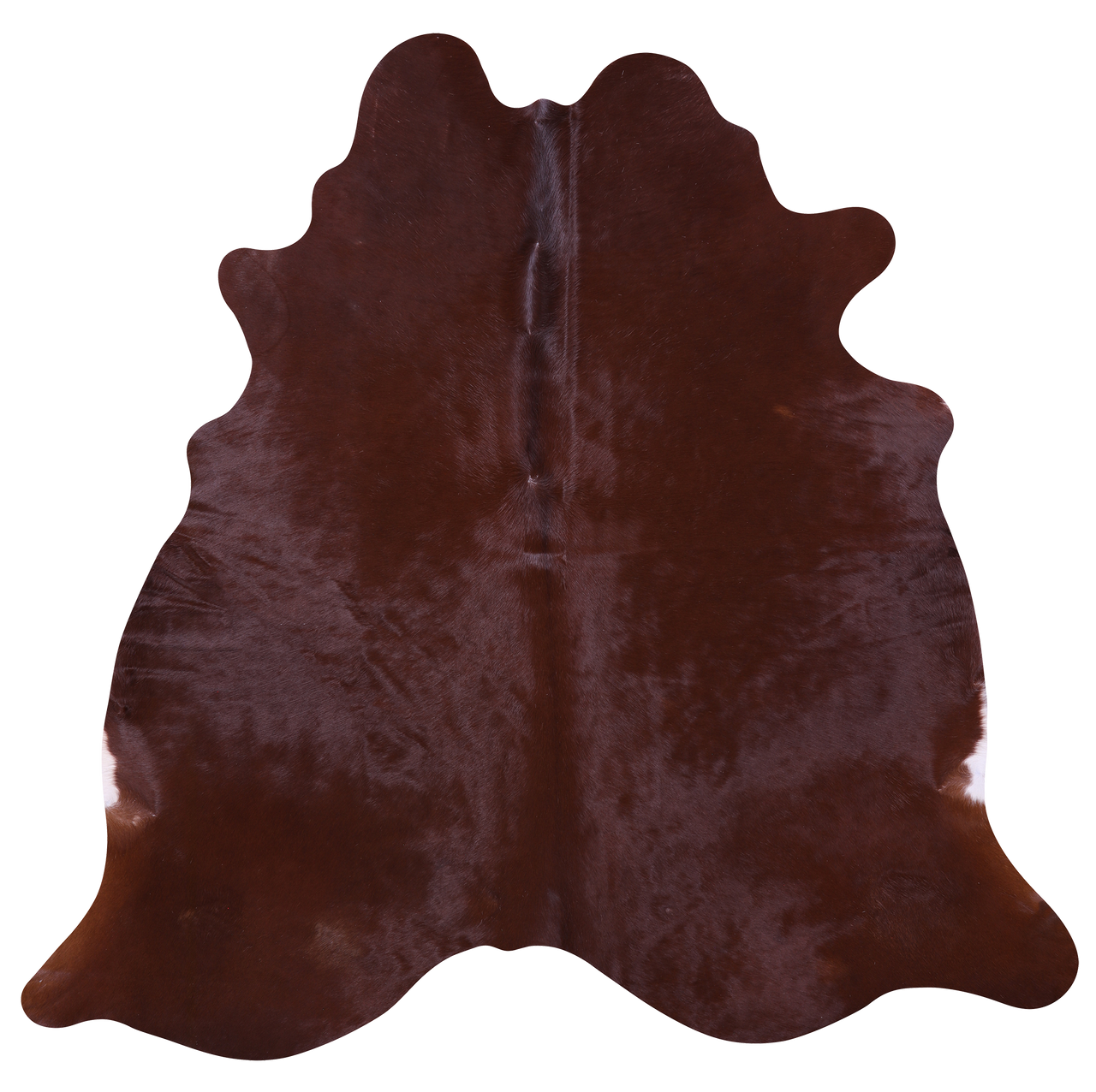 Brown Natural Cowhide Rug - Medium 6' 0"H x 6' 0"W