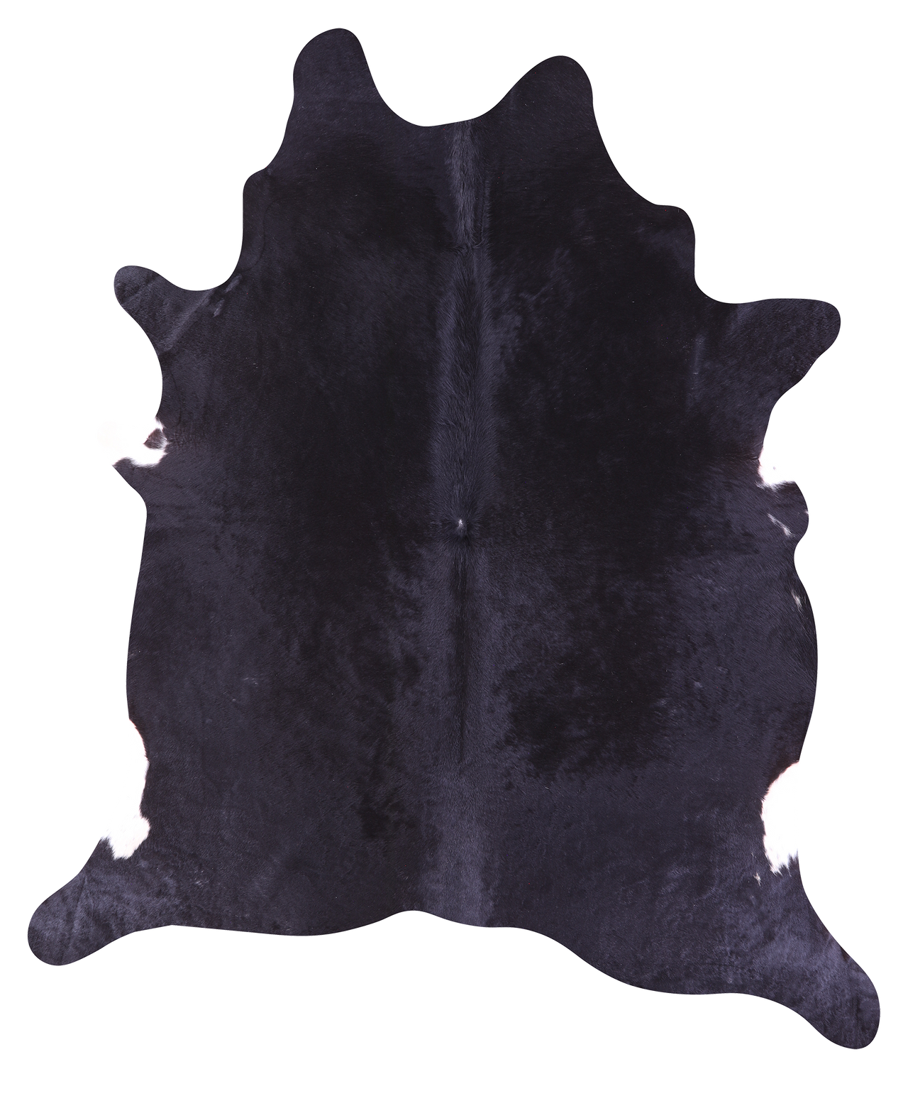 Black Natural Cowhide Rug - X-Large 7' 1"H x 6' 2"W
