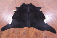 Thumbnail for Black Natural Cowhide Rug - X-Large 7' 1