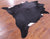 Black Natural Cowhide Rug - X-Large 7' 1"H x 6' 2"W