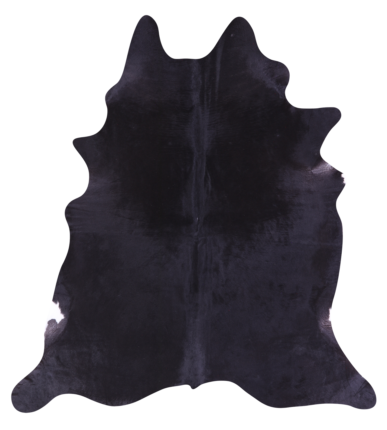 Black Natural Cowhide Rug - X-Large 7' 4"H x 6' 6"W