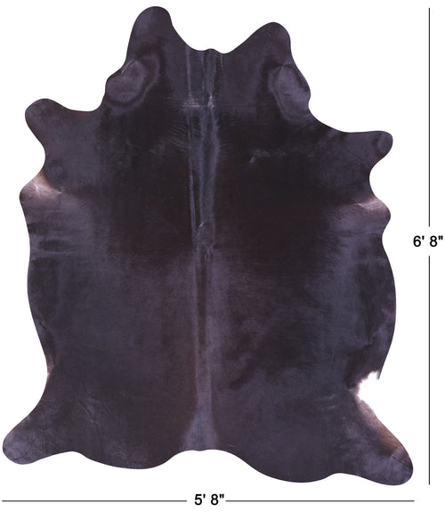 Black Natural Cowhide Rug - Large 6' 8