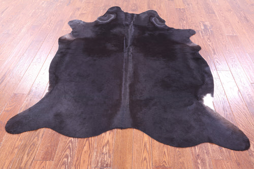 Black Natural Cowhide Rug - Large 6' 8