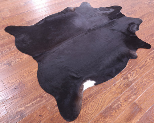Black Natural Cowhide Rug - Large 6' 8