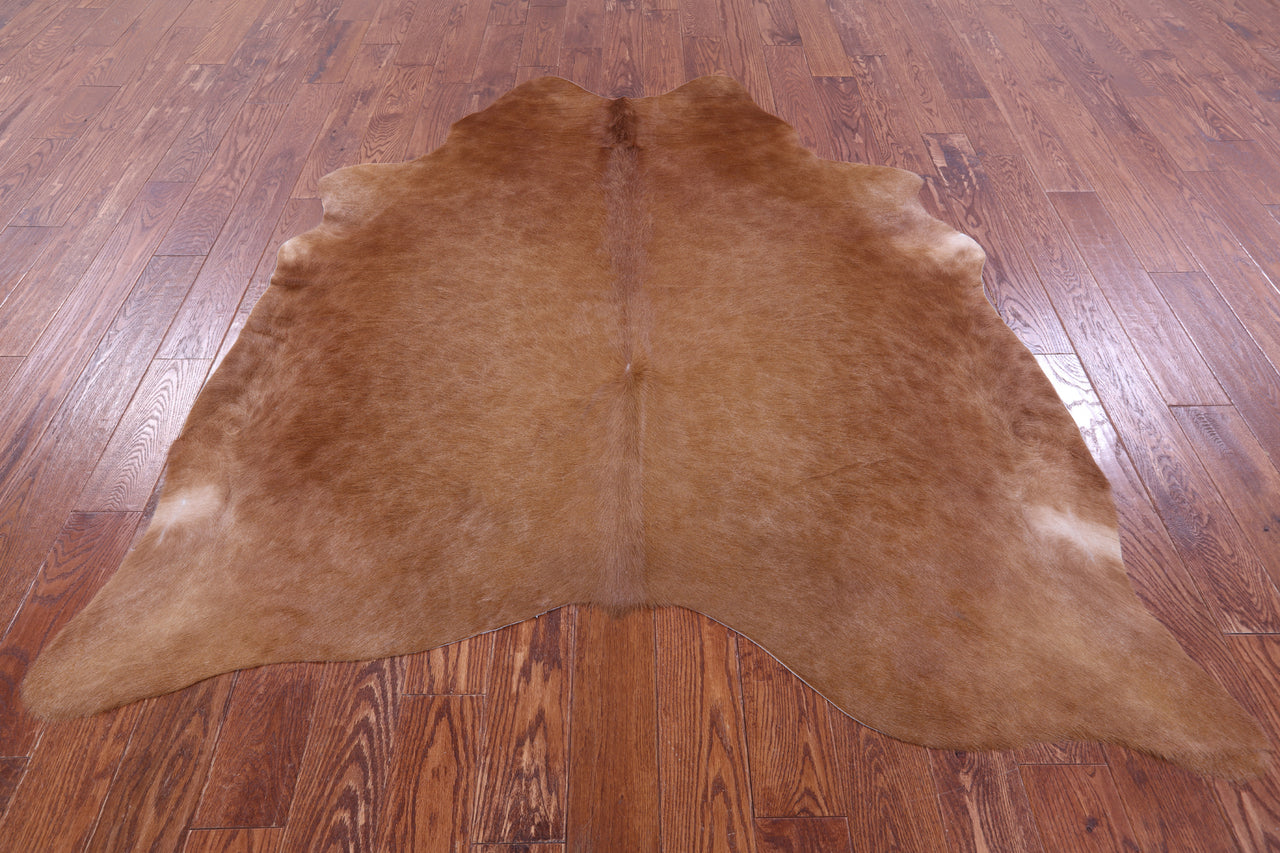 Brown Natural Cowhide Rug - Large 6' 8"H x 6' 0"W