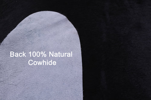 Black Natural Cowhide Rug - Large 6' 8