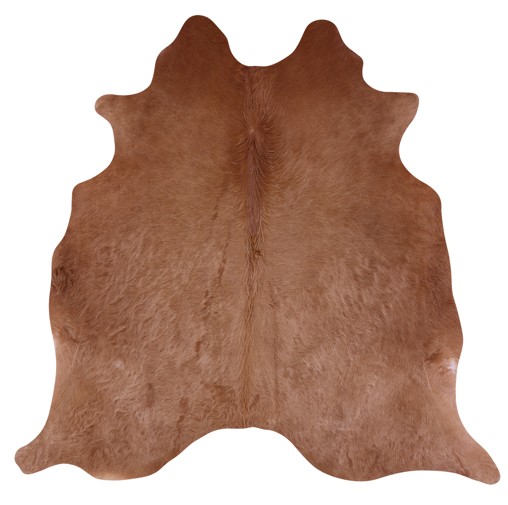 Brown Natural Cowhide Rug - Large 6' 8"H x 6' 8"W
