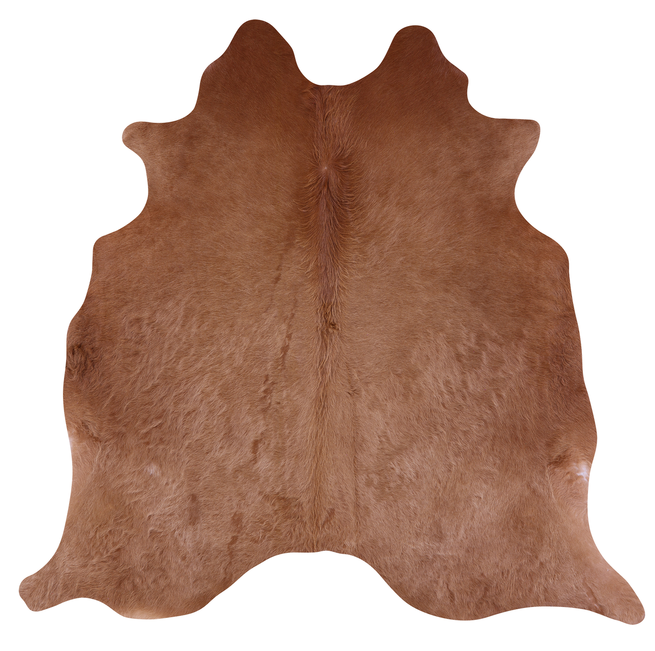 Brown Natural Cowhide Rug - Large 6' 8"H x 6' 8"W