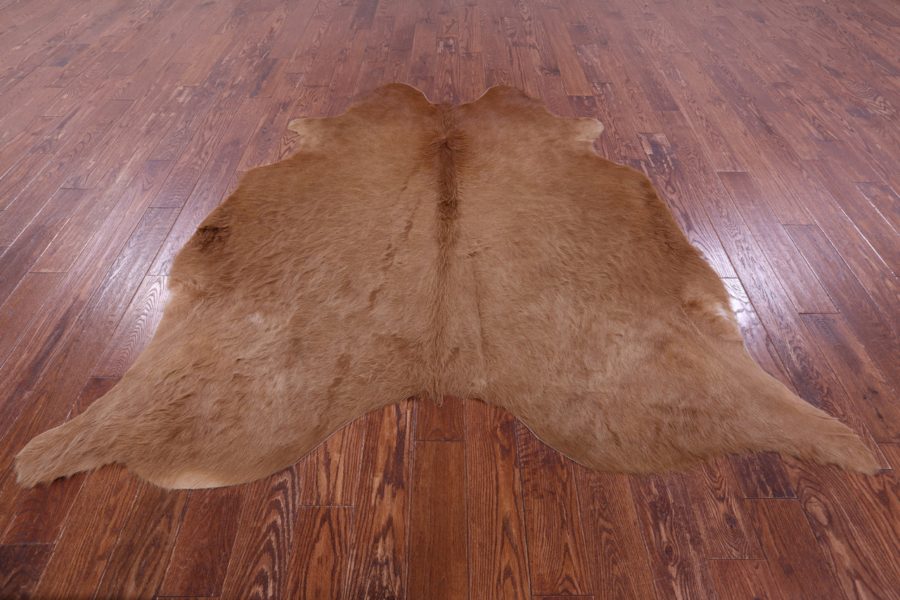 Brown Natural Cowhide Rug - Large 6' 8"H x 6' 8"W