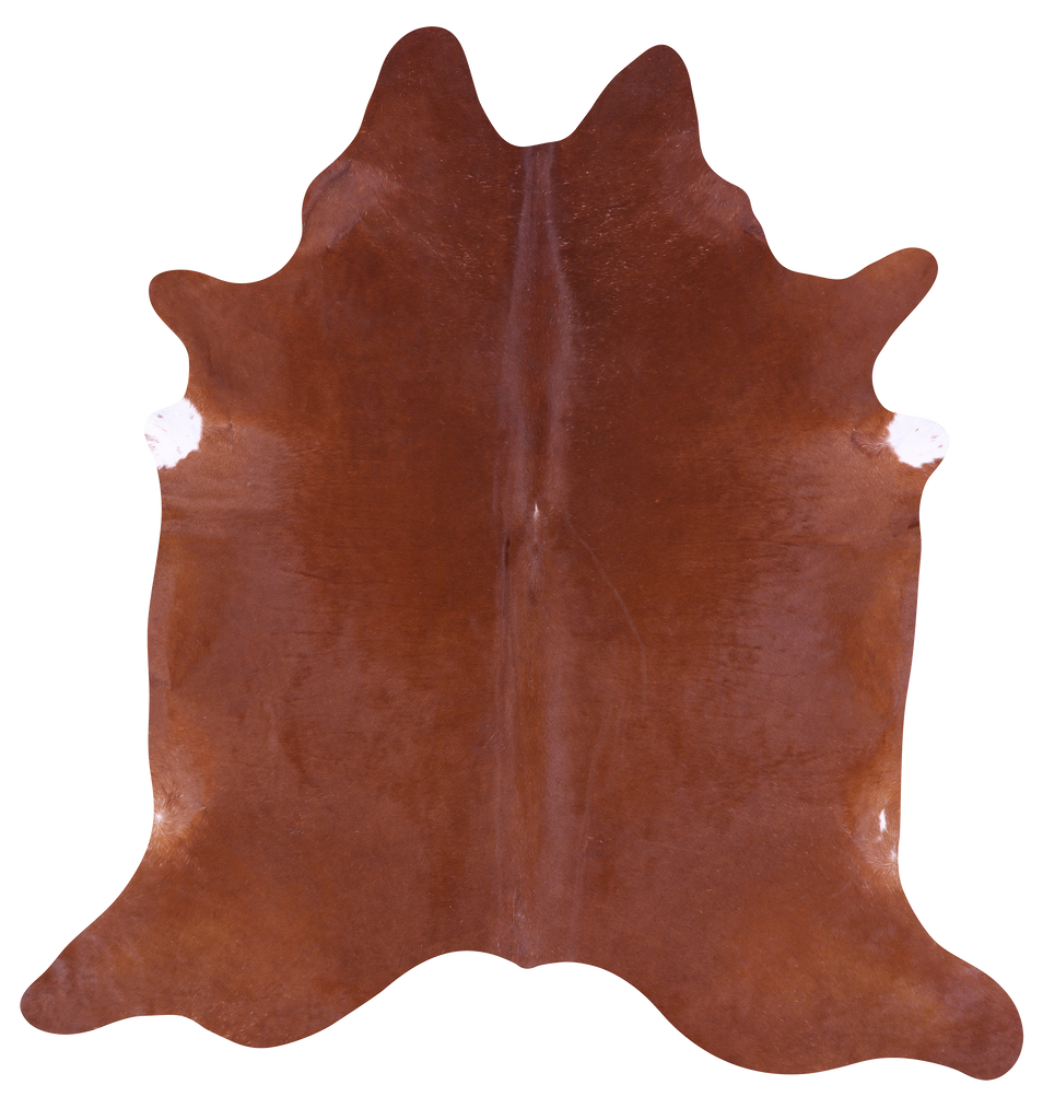 Brown Natural Cowhide Rug - Large 6' 10"H x 6' 6"W