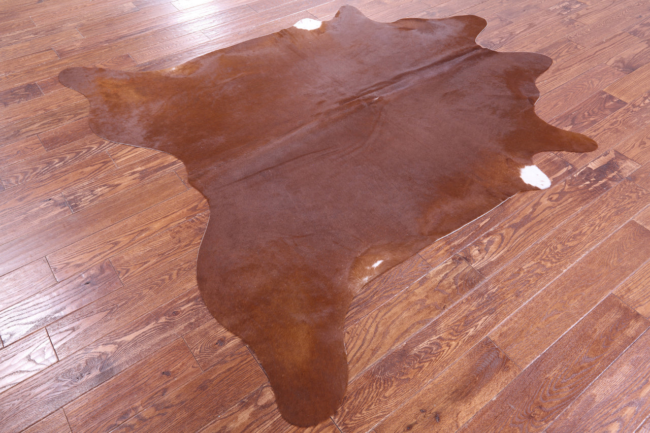 Brown Natural Cowhide Rug - Large 6' 10"H x 6' 6"W